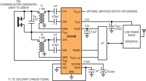 Autopolarity energy harvester-powered wireless sensor node